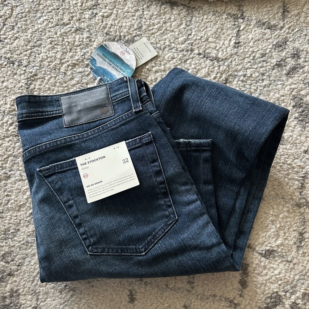 Agolde Blue Slim Straight Jeans Classic Fit